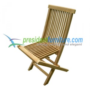 Teak outdoor folding chair