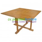 Teak Fixed Base Rect Table 120 x 120