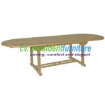 Teak Oval Double EXT (200-300)x110 Small Slat