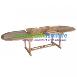 Teak Oval Double EXT (200-300)x110