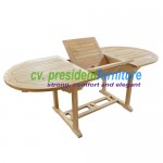 Teak Oval EXT Table 150 - 210 x 100