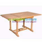 Teak Recta EXT. Table 120-180x120