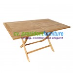 Teak Recta Folding Table 150 x 90