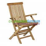 Teak Folding Arm Chair