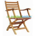 Teak Kosim Folding Arm Chair