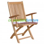 Teak Remi Folding W Arm Chair