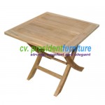teak Mini Square Fold Table 50x50X45