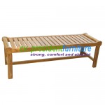 teak garden furniture Backless Bench 150