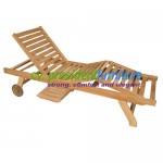 teak garden furniture Cross Slat Lounger