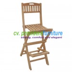 teak garden furniture Folding Bar Chair