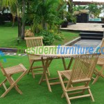 teak garden furniture Folding Set 2