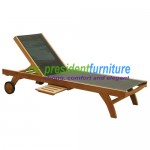 teak garden furniture Moderen Batyline Lounger