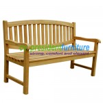 teak garden furniture Oval Back Bench 150