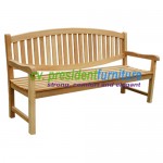 teak garden furniture Oval Back Bench 180