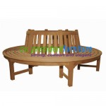 teak garden furniture Round Tree Bench 200