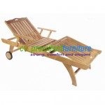 teak garden furniture Straight Lounger