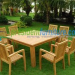 teak garden furniture Tecko 1 Stacking Set 4