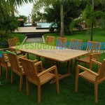 teak garden furniture Tecko 1 Stacking Set 5