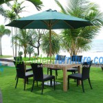 teak garden furniture Wicker Set 1