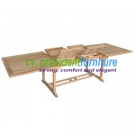 teak garden furniture Rect. Double EXT Table 200-300X100