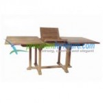 teak garden furniture patio Rect. Cros Leg Ext. 160-210X90