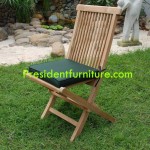 Cushion Folding Chair Green