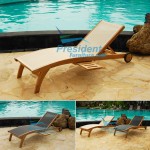 Teak Batyline Karton Lounger