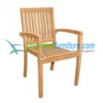 teak garden furniture Patara Arm Stacking