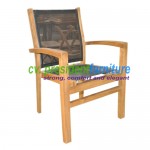 teak garden furniture Tecko 3 Batyline Stacking