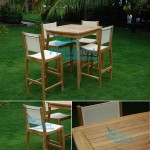 teak garden furniture Bahama Bar Table 90x90x110 Bahama Bar Chair