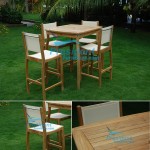 teak garden furniture Bahama Bar Table 90x90x110 Bahama Bar Chair