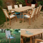 teak garden furniture Bahama Extending Table President Batyline Stacking Chair