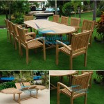 teak garden furniture Oval D ExtTable 200-300x110 Flat Stacking Chair