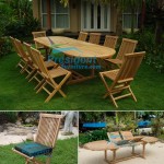 teak garden furniture Oval D Ext Table 200-300x110 Folding Chair