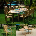 teak garden furniture Oval Ext Table Stacking President Chair