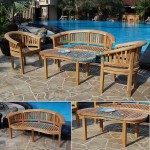 teak garden furniture Great Peanut Bench 150 Peanut Coffee Table