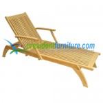Teak Garden Furniture Elegant Lounger