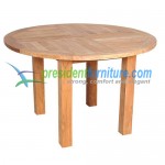 teak garden furniture Fix Base Round Table 120