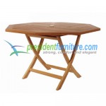 teak garden furniture Octagonal Folding Table 120