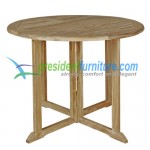 teak gareden furniture Round Butterfly Table 100 Small Slat