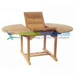 teak garden furniture Round Ext Table 120-170x120