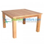 teak garden furniture Square Fix Base Table 120