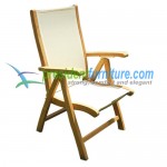 teak garden furniture Reclyning Batyline Chair