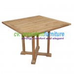 teak garden furniture Fixed Base Rect Table