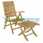 teak garden furniture Horizontal Dorset With Footstool