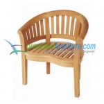 teak garden furniture Peanut Scroll Chair