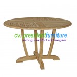 teak garden furniture Round Dinning Table Unique Legs