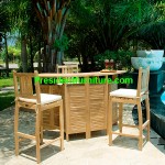 teak garden furniture Cushion Bahama Bar Chair Set