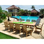 teak garden furniture Cushion Briana Dining Side Chair Set