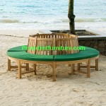 teak garden furniture Cushion For Round Tree Bench